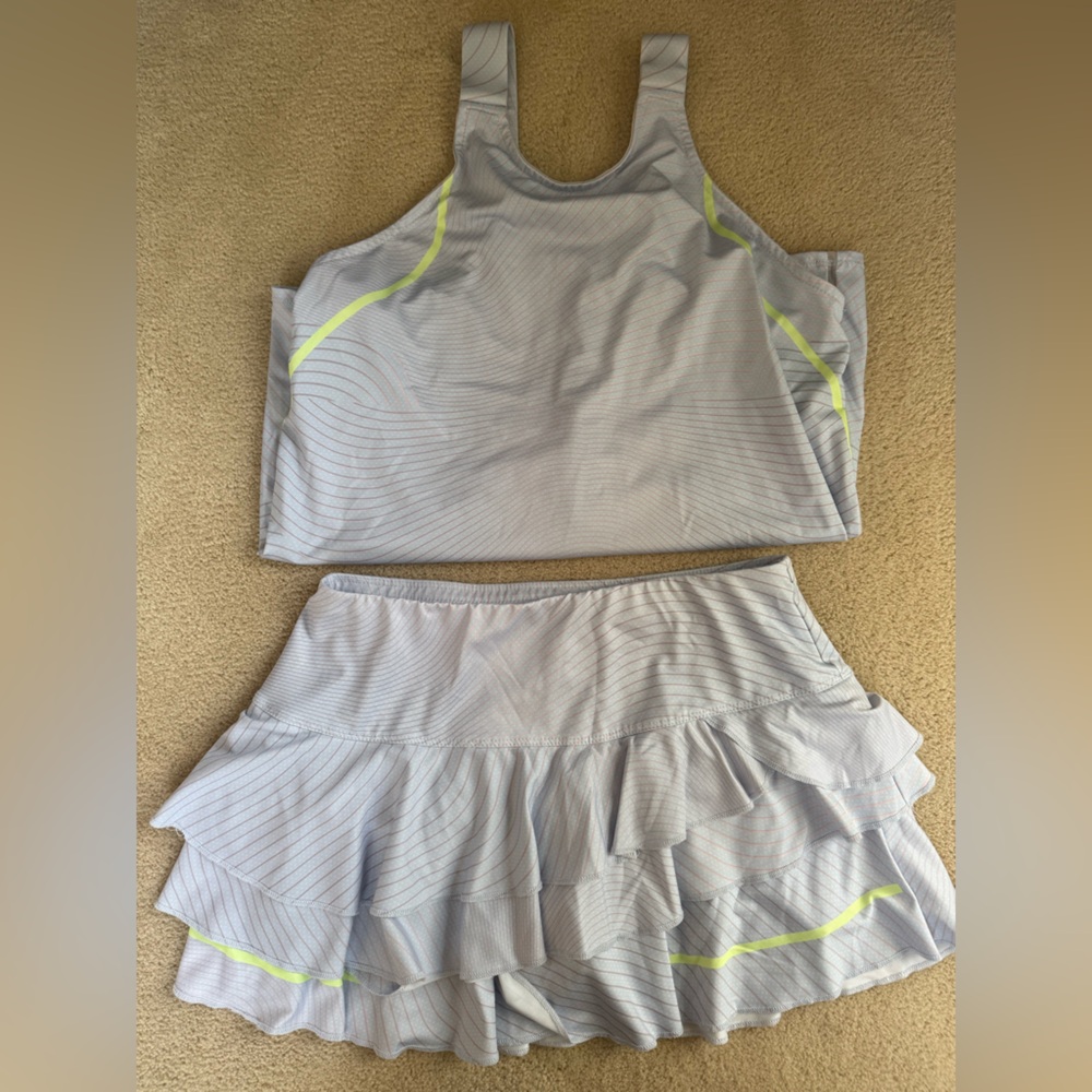 Lucky in Love Gray and Neon Yellow Set